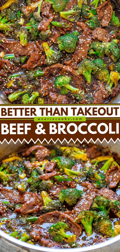 20-Minute Homemade Beef and Broccoli - Averie Cooks Averie Cooks, Homemade Beef, Broccoli Beef, 30 Minute Meals, Food App, Food Waste, Take Out, Meal Planner, Broccoli