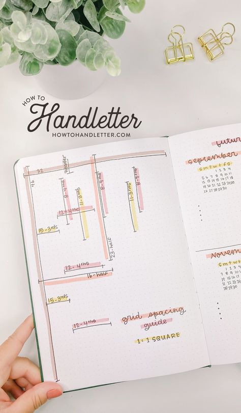 Grid Journal Aesthetic, Bullet Journal Grid Spacing Page, Grid Spacing Bullet Journal, New Bullet Journal Set Up, Bullet Journal Table Of Contents, Grid Spacing Guide, Bullet Journal Sections, Minimal Bullet Journal, Bullet Journal Grid