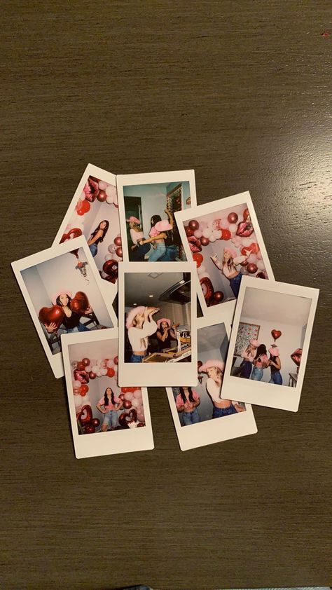 Valentines 2024 Ideas, Galentines Party Polaroids, Dinner Party Valentines Day, Vday Girls Night, Sleepover Polaroids, Valentine Polaroid Ideas, Galentines Bday Party, Cute Galentines Activities, Galentines Ideas Girls Night Out