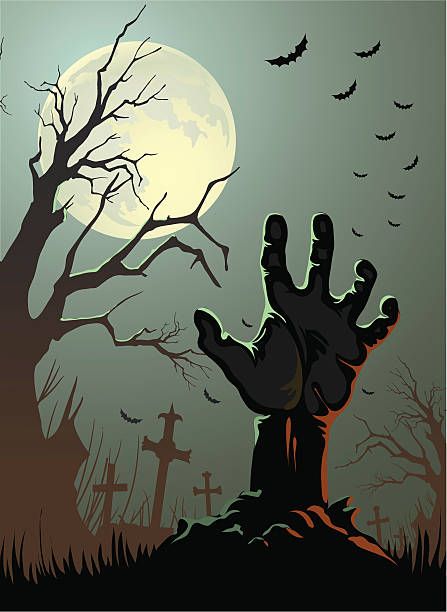 Zombie Hand, Cemetery, Zombie, Clip Art, Illustrations, Halloween, High Quality, Art