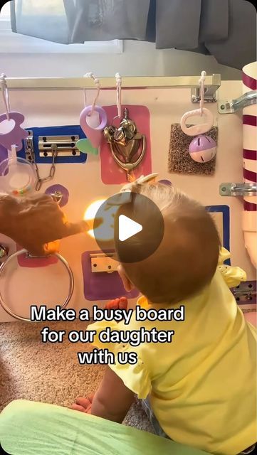 Kimari on Instagram: "This DIY Busy board has so many activities that my daughter absolutely loves!🥰🥰 #busyboard #toddlers #diy #woodentoys" Diy Busy Board Toddler, Kids Humor, Diy Busy Board, Wood Ladder, Busy Board, Wooden Doors, Dollar Tree, Funny Kids, My Daughter