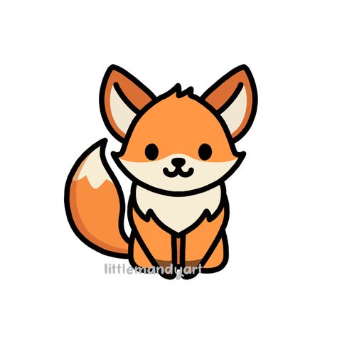 #animal #kawaii #cute #sticker #drawing #cartoon Cute Fox Doodle, Cute Sticker Drawing, Fox Drawing Easy, Cute Fox Drawing, Easy Dragon Drawings, Sticker Drawing, Fox Drawing, Hello Kitty Drawing, Cute Animal Drawings Kawaii