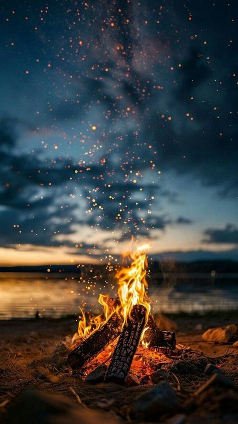 Beach Night Aesthetic, Campfire Aesthetic, Bright Wallpapers, Nature Wallpaper Iphone, Fire Background, Fire Pics, Mountain Landscape Photography, Pretty Landscapes, Beautiful Landscape Wallpaper