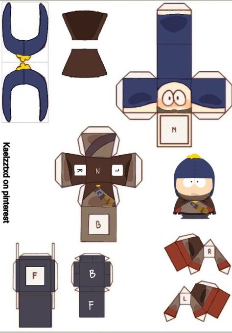 South Park Papercraft C0rll_, Feldspar South Park, Southpark Papercraft, Feldspar Craig, South Park Papercraft, Vinyl Paper Crafts, Craig South Park, Craig Tucker, North Garden