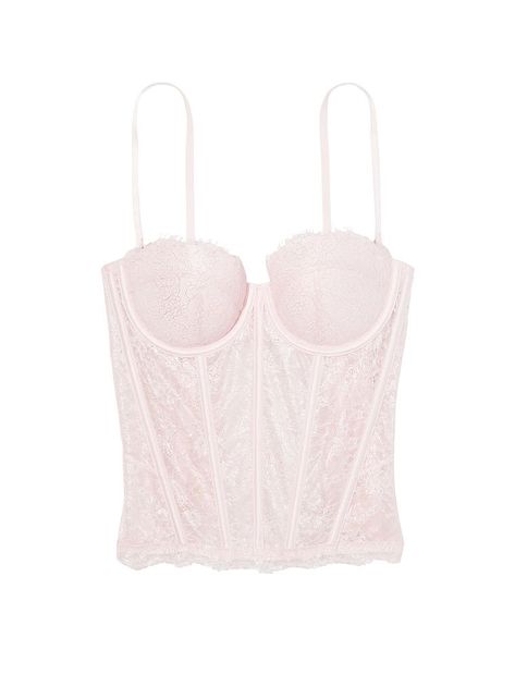 Allure Lace Corset Bra Top - Victoria's Secret Pink Lace Corset, Corset Bra Top, Lace Corset Top, Pink Corset, Corset Bra, White Corset, Victoria Secret Fashion, Lace Corset, Victoria Secret Bras