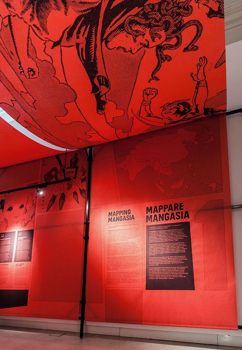 ‘Mangasia: Wonderlands of Asian Comics’ — Pentagram Manga Exhibition, Museum Exhibition Design Display, Digital Installation, Pentagram Design, Museum Exhibition Design, The Barbican, Art Gallery Interior, Layout Architecture, Tech Info