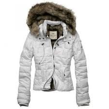 Abercrombie White Down Jacket White Puffer Coat, Puffer Coat With Fur, Puffer Jacket With Fur, White Puffer Jacket, Fur Hood Jacket, White Puffer, Women's Coats & Jackets, Dream Clothes, Puffer Coat