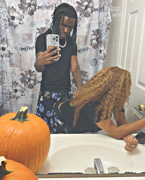 Christmas Couple Mirror Pictures, Matching Halloween Pajamas Black Couples, Matching Pajamas Couples Black, Matching Pajamas For Couples Halloween, Matching Pajamas For Couples Christmas Relationship Goals, Matching Halloween Pjs For Couples, Halloween Pajamas Couple, Halloween Pjs Couples, Matching Halloween Pajamas Couples