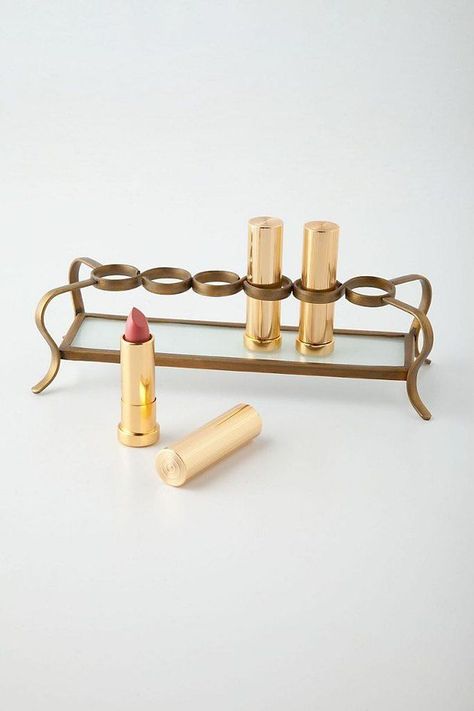 Make Up Storage, Lipsticks, Lipstick Collection, Lipstick Holder, Handmade Brass, Red Lipstick, Makeup Storage, Makeup Vanity, Makeup Organization