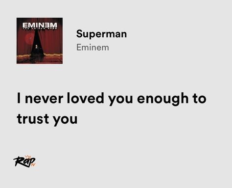 Eminem Superman Eminem Spotify Lyrics, Rap Lyrics Quotes Eminem, Lose Yourself Eminem Spotify, Best Eminem Lyrics, Superman Lyrics Eminem, Eminem Lyric Tattoos, Eminem Superman Lyrics, Eminem Lyrics Aesthetic, Eminem Quotes Lyrics Songs