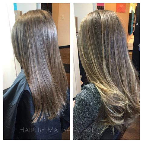 Before & After: #balayage #babylights #brunette #highlights #beigeblonde ##salonlofts #columbus #lanzahealinghaircare Micro Foils Brunette, All Over Babylights, Babylights Brunette, Brunette Balayage Hair Medium, Balayage Hair Blonde Medium, Nice Hairstyles, Hair Dress, Violet Hair, Balayage Hair Dark