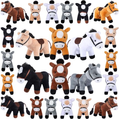 PRICES MAY VARY. Serviceable and Lasting: each plush horse is made of quality plush and PP cotton, reliable and sustained, not easy to deform or break, and can be kept for a long time; The surface of the horse is comfortable to touch, you can use it with ease and confidence; Note: vacuum packaging, need to be opened for a period of time to restore the original appearance Proper Dimension to Apply: the size of the stuffed horse is about 4 inches/ 10 cm in height, appropriate and convenient for yo Two Wild West Birthday Party, 3rd Birthday Horse Theme, 1st Rodeo Party Favors, First Rodeo Party Favors, Spirit Horse Birthday Party, My 1st Rodeo Birthday Party, Rodeo Theme Birthday Party, First Rodeo Birthday Boy, Western Theme Birthday Party