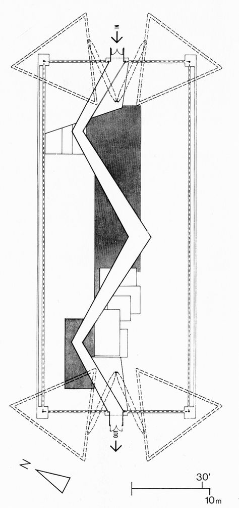 Cedric Price, Aviary, Plan, Zoological Gardens, London, England, 1962 Data Graphic, Cedric Price, Inverted Pyramid, Zoo Architecture, Zoological Garden, Urban Intervention, Paper Architecture, Price Plan, Small Greenhouse