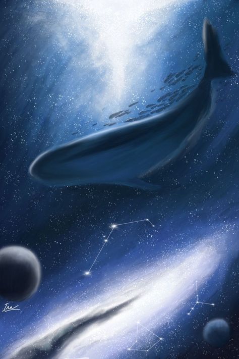 Ocean Space Aesthetic, Space Ocean Aesthetic, Space And Ocean, Ocean In Space, Space Ocean, Vishuddha Chakra, Ocean Art Painting, Space Whale, Ocean Drawing