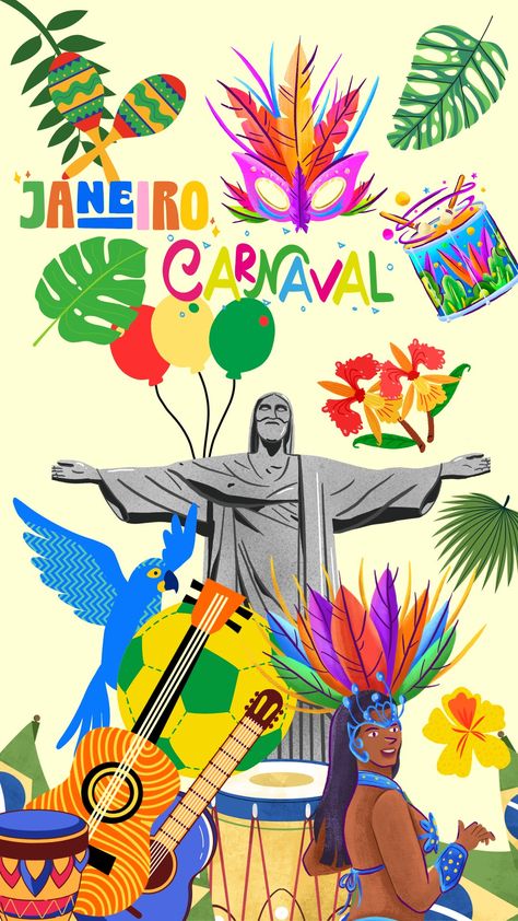 Incredible BRAZIL ⚽🪅 cool phonewallpaper Brazil Decorations, Carnival Theme Party Brazil, Rio De Janeiro Carnival Party Ideas, Brazil Design, Brazil Carnival Theme Party, Carnival Rio Aesthetic, Brazilian Carnival Aesthetic, Brazil Party, Rio Festival