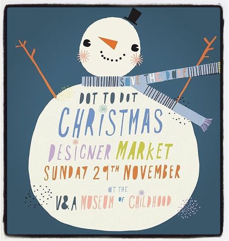 “Come and say hi at the V&A museum of childhood on Sunday...we'll be selling our gear alongside some major dudes 👊🏻👊🏻👊🏻 tap for deets” Museum Of Childhood, 29 November, Christmas Craft Fair, Dot To Dot, Winter Illustration, 카드 디자인, Christmas Graphics, Childrens Museum, Christmas Poster