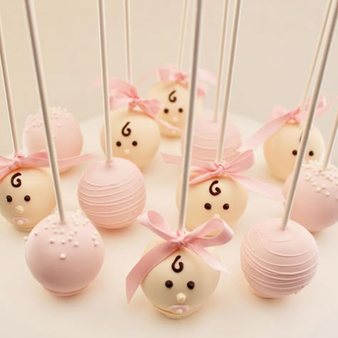 Cake Pops Gender Reveal Cute Ideas, Cake Pops Baby Shower Neutral, Cake Pops For Baby Shower Girl, Baby Shower Cake Pops Girl, Baby Shower Treats Girl, Ready To Pop Baby Shower Ideas, Cake Pops Baby Shower Girl, Cake Cupcake Display, Baby Shower Cakepops