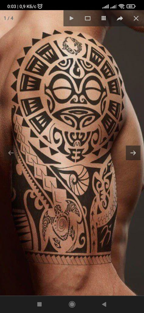 Tattoo On The Shoulder, Maori Tattoo Arm, Polynesian Tattoo Meanings, Tattoo Font For Men, Cool Half Sleeve Tattoos, Temporary Tattoo Sleeves, Maori Tattoos, Maori Tattoo Designs, Tatuaje A Color