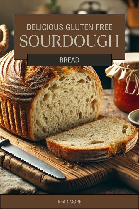 Craving sourdough but need to avoid gluten? Try this amazing gluten-free sourdough bread recipe that's full of flavor, perfectly chewy, and easy to make! Perfect for anyone looking to enjoy homemade bread without gluten. 🍽️ #GlutenFreeBaking #SourdoughBread #HomemadeBread #GlutenFreeLiving #BakingInspiration Homemade Gluten Free Sourdough Bread, Best Gluten Free Sourdough Bread Recipe, Oat Flour Sourdough Starter, Gluten Free Sourdough Bread Starter, Gluten Free Sour Dough Starter Recipe, Gf Sourdough Bread Recipe, Gluten Free Sour Dough Bread Recipe, Sourdough Gluten Free Bread, Easy Gluten Free Sourdough Bread