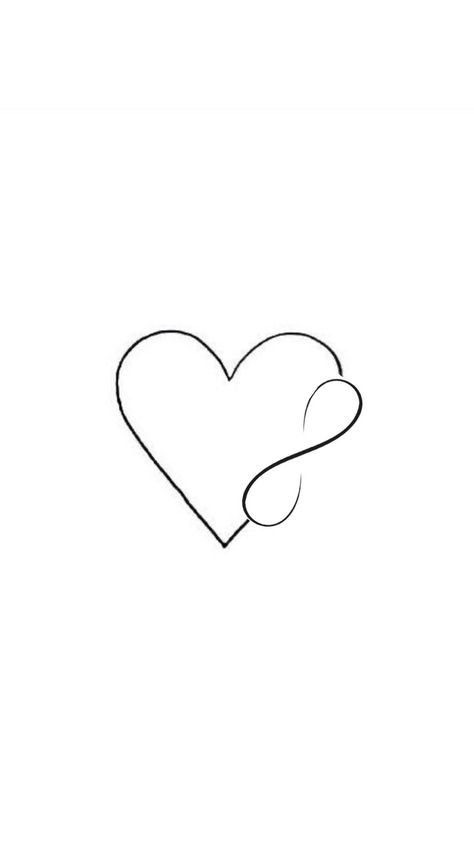 Heart Tattoo With Infinity Sign, 13 Heart Tattoo, Tony Heart Tattoo, Small Heart With Infinity Tattoo, Entwined Hearts Tattoo, Heart With Bow Tattoo, Heart With Infinity, Infinity Sign With Heart, Interlocked Heart Tattoo