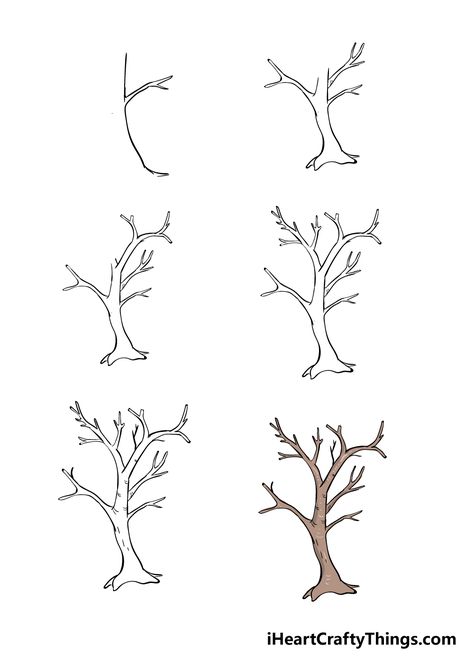 How To Draw Tree Branches, Tree Branch Drawing, Branches Drawing, Tips On Drawing, Draw Trees, Branch Drawing, Drawing Tree, Art Help, Beautiful Trees