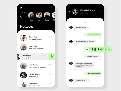 Messaging App Design, Chat App Ui Design, Chat Ui Design, Chat App Design, Whatsapp Redesign, Gamification Ui, Mobile Chat App, Message App, Drone Logo