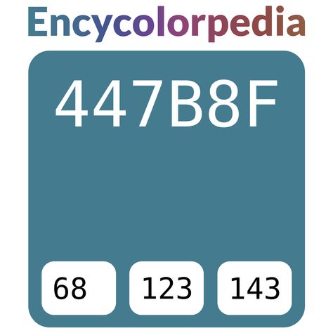 Valspar Paint Dragon's Lair R176B / #447b8f Hex Color Code Behr English Channel, Cloverdale Paint, Dragons Lair, Pittsburgh Paint, Porter Paint, Crown Paints, Robin Blue, Kelly Moore, Valspar Paint