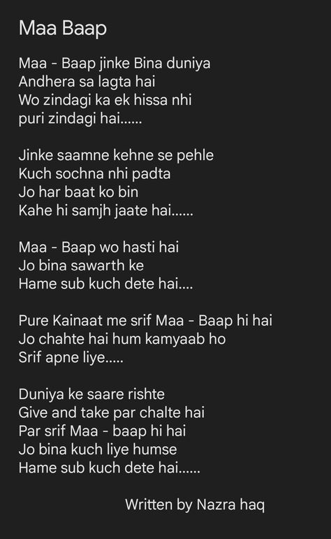 About our parents who give us everything which we wants in our life without any excuses....... Paragraphs For Parents, Life Without Father Quotes, Life Without Parents Quotes, Shayari For Parents, Poetry On Parents, Parents Poetry, Maa Poetry, Remembrance Quotes, Respect Parents