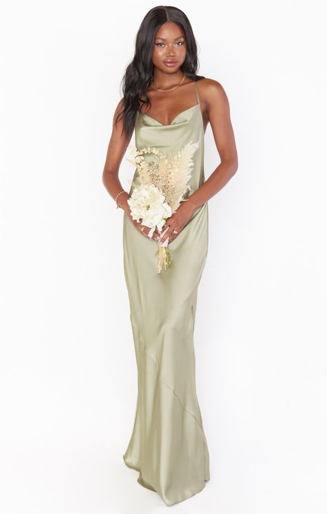 Pastel green prom dress