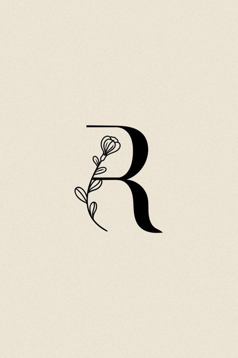 Letter R Tattoo, Beauty Branding Design, Two Letter Logo, Design Branding Identity, Printable String Art Patterns, Desain Buklet, Shirt Logo Design, Typography Branding, Sketch Tattoo Design