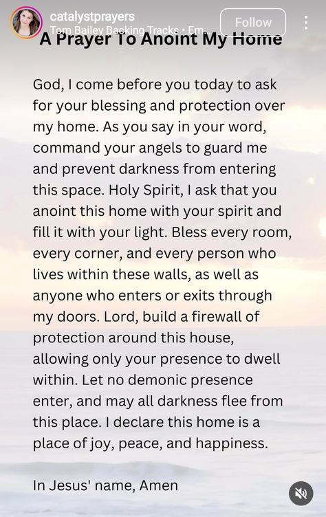 Prayer Over Home, Anointing Oil Prayer For Home, Blessing Prayers, Anointing Oil Prayer, House Prayer, Prayer For My Family, Prayer Strategies, Prayers Of Encouragement, Prayer For Guidance