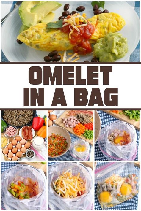 Omelet in a Bag is the easiest way to make an omelet. Learn how to make an omelet recipe that is quick, simple, and delicious! Omlet Recipes, Homemade Breakfast Recipes, Omelette Recipe Easy, Omelets Recipe, School Recipes, Omelette Recipe, Homemade Breakfast, Camping Recipes, Lemonade Recipes