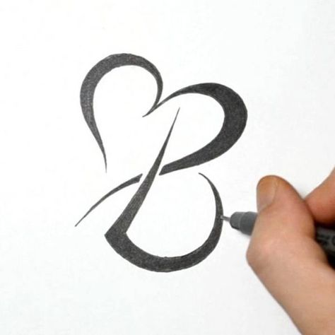 70+ Letter B Tattoo Designs, Ideas and Templates - Tattoo Me Now B And L Tattoo, B And D Tattoo, Heart With B Tattoo, M And B Tattoo, Double B Tattoo, Initial B Tattoo Ideas, Letter B Nail Art, Small Letter B Tattoo, Letter B Butterfly Tattoo