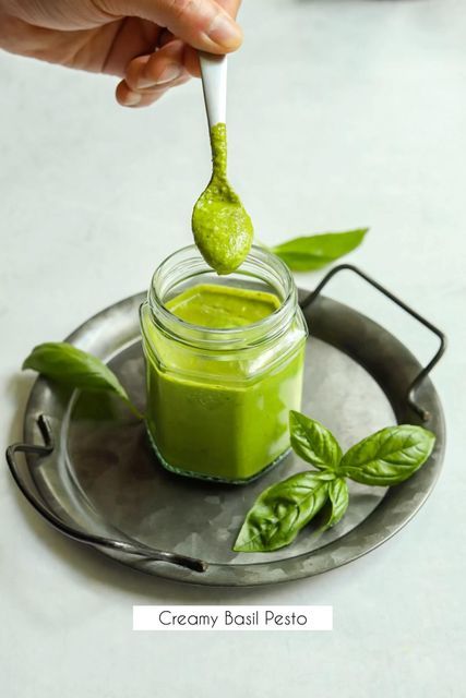 Niketa |nikfoodamour| on Instagram: "One of favorite summer condiment is Pesto. I recently harvested a big batch of basil leaves from my summer garden and whipped up this creamy Pesto. I love to have jarful in my refrigerator to make quick meals like pesto grill fish,sandwich , pasta and even paratha. The best part about this recipe is you can customize with variations of the base ingredients. Detailed recipe on my website https://keencuisinier.com/recipe/basil-pesto-recipe/ Link is my bio @ Grill Fish, Basil Pesto Recipes, Creamy Pesto, Fish Sandwich, Pesto Recipe, Grilled Fish, Basil Pesto, Basil Leaves, Food Facts