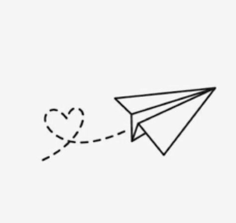 Paper Airplane Drawing, Paper Airplane Tattoos, Airplane Sketch, Origami Plane, Plane Drawing, Origami Tattoo, Plane Tattoo, Airplane Tattoos, Airplane Drawing