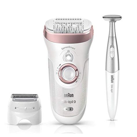 AmazonSmile: Braun Epilator, Hair Removal for Women, Series 9-890 Silk-Epil Sensosmart Epilator with Shaver and Face / Bikini Trimmer: Beauty Best Epilator, Braun Silk Epil 9, Braun Epilator, Hair Removal Women, At Home Hair Removal, Hair Removal Methods, Hair Removal Device, Facial Hair Removal, Epilator