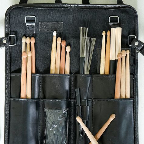 Drum Stick Bag, Percussion Drums, Brass Hook, Drummers, Drum Kits, Goat Leather, Cymbals, Percussion, Musical Instruments