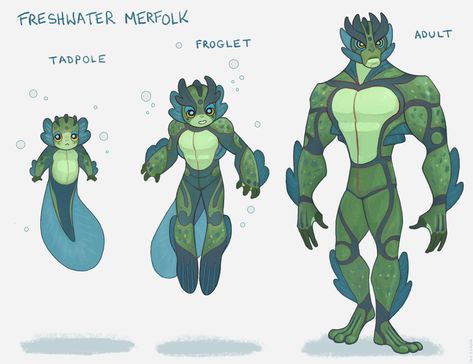 Nor on Twitter: "so what if freshwater merfolk were like frogs instead of fish and just eventually grew out of their tails? a thought 🐸… https://t.co/yTaxbsQCxS" Water Alien Character Design, Amphibian Creature Design, Aquatic Alien Concept Art, Amphibian Humanoid, Water God Male, Amphibian Character Design, Aliens Character Design, Water Oc Male, Alien Character Design Male