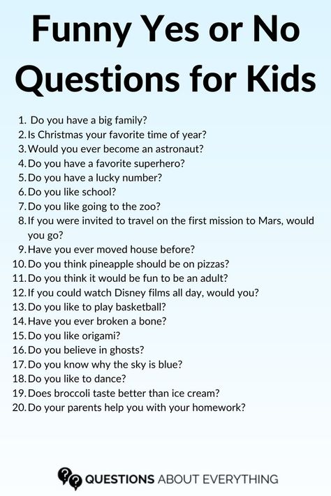 a list of yes or no questions for kids to get them talking Yes No Game Questions, Fun Talking Games, Yes Or No Questions To Ask Friends, Yes Or No Questions For Kids, This Or That For Kids, Funny Yes Or No Questions, Questions For Kids Funny, Yes No Game, Talking Games