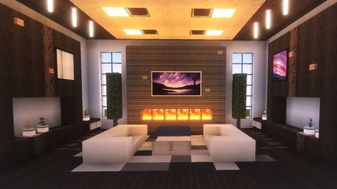 20 Living Room Ideas Designed in Minecraft Living Room Designs Minecraft, Minecraft Living Room Design, Minecraft Interior Design Ideas, Living Room Minecraft, Minecraft Living Room Ideas, Minecraft Living Room, Interior Design Minecraft, Minecraft House Interior, Living Room In Minecraft