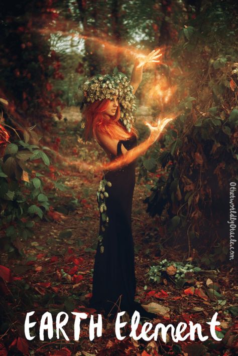 The Four Elements in Witchcraft: Earth, Air, Fire and Water Types Of Witchcraft, Capricorn And Virgo, Earth Element, Enchanted Wood, Earth Goddess, Hedge Witch, Witchcraft For Beginners, Herbal Infusion, Earth Elements