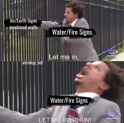 Hahaha - Water and Fire vs. Air and Earth Signs... Aquarius Truths, Zodiac Signs Chart, Zodiac Funny, Zodiac Signs Pisces, Zodiac Sign Traits, Fire Water, Zodiac Society, Zodiac Traits, Zodiac Signs Gemini