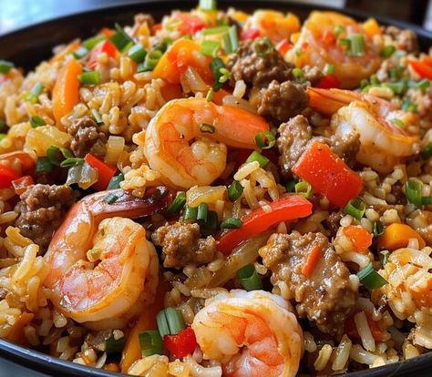 Taste the Heart of the Bayou with This Louisiana Shrimp Dirty Rice Recipe Louisiana Shrimp, Best Beef Jerky, Louisiana Cooking, Dirty Rice Recipe, London Broil Recipes, Louisiana Cuisine, Dirty Rice, Seafood Seasoning, Cajun Cooking