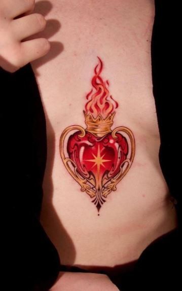 Heart Bottle Tattoo, Sacred Heart Tattoo Women, Sacred Heart Design, Sacred Heart Tattoo Cover Up, Sacred Heart Chest Tattoo, Sacred Burning Heart Tattoo, Flaming Sacred Heart Tattoo, Sacred Heart Tattoo Realism, Neotraditional Sacred Heart Tattoo