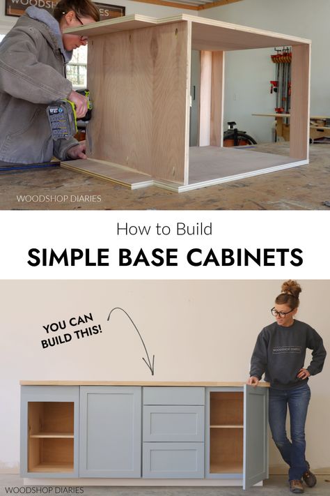 How to Build Base Cabinets with Face Frames Cabinet Design For Kitchen, Diy Kitchen Cabinets Build, Face Frames, Building Kitchen Cabinets, Design For Kitchen, Diy Cabinet Doors, Diy Cabinet, Plywood Kitchen, Cabinets Design