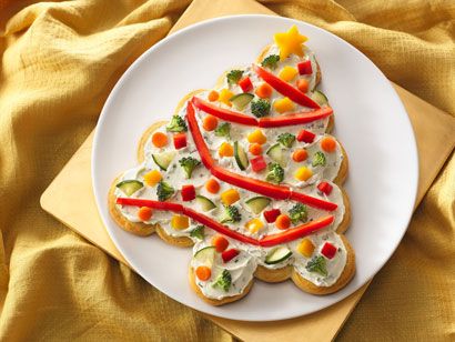 How to Make a Tree-Shaped Crescent Veggie Appetizer from Pillsbury.com Christmas Tree Appetizer, Tree Appetizer, Top Appetizers, Crescent Roll Appetizers, Veggie Appetizers, Appetizer Buffet, Veggie Pizza, Fruit Pizza, Veggie Tray