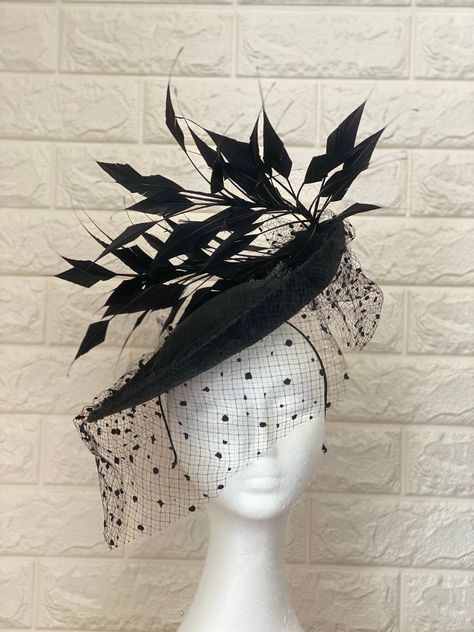 Black Veil Hat, Hong Kong Instagram, Lace Fascinator, Veil Weights, Hat Veil, Feathered Hat, Veil Hat, Veiled Hats, Veil Lace