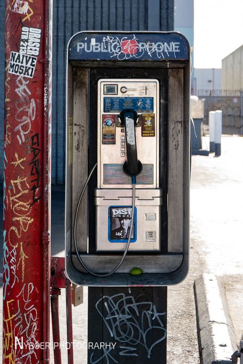 Los Angeles Pay Phone with Graffiti. Create a sense of place with images from Nyboer Photography. #nybphoto #payphone #graffiti #dtla #losangelesphotography Clearwater Beach, Public Phone, Head Photography, A Sense Of Place, Aesthetic Japan, Old Phone, Ap Art, Sense Of Place, My Town