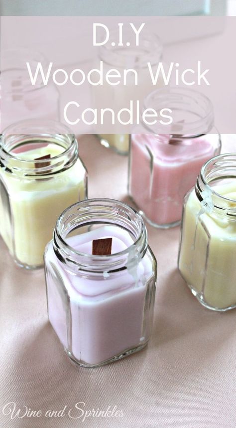 Bridal Shower Favors Diy, Diy Candles Easy, Creative Wedding Favors, Inexpensive Wedding Favors, Yellow Candles, Wine Candles, Wooden Wick Candles, Diy Marble, Wick Candles