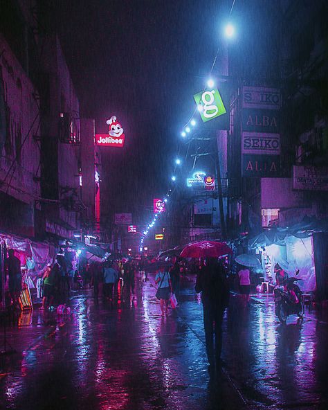 Manila Philippines Aesthetic Night, Asian City, Bonifacio Global City, Neon Noir, Global City, Neon Nights, Cyberpunk Aesthetic, Cyberpunk City, My Year